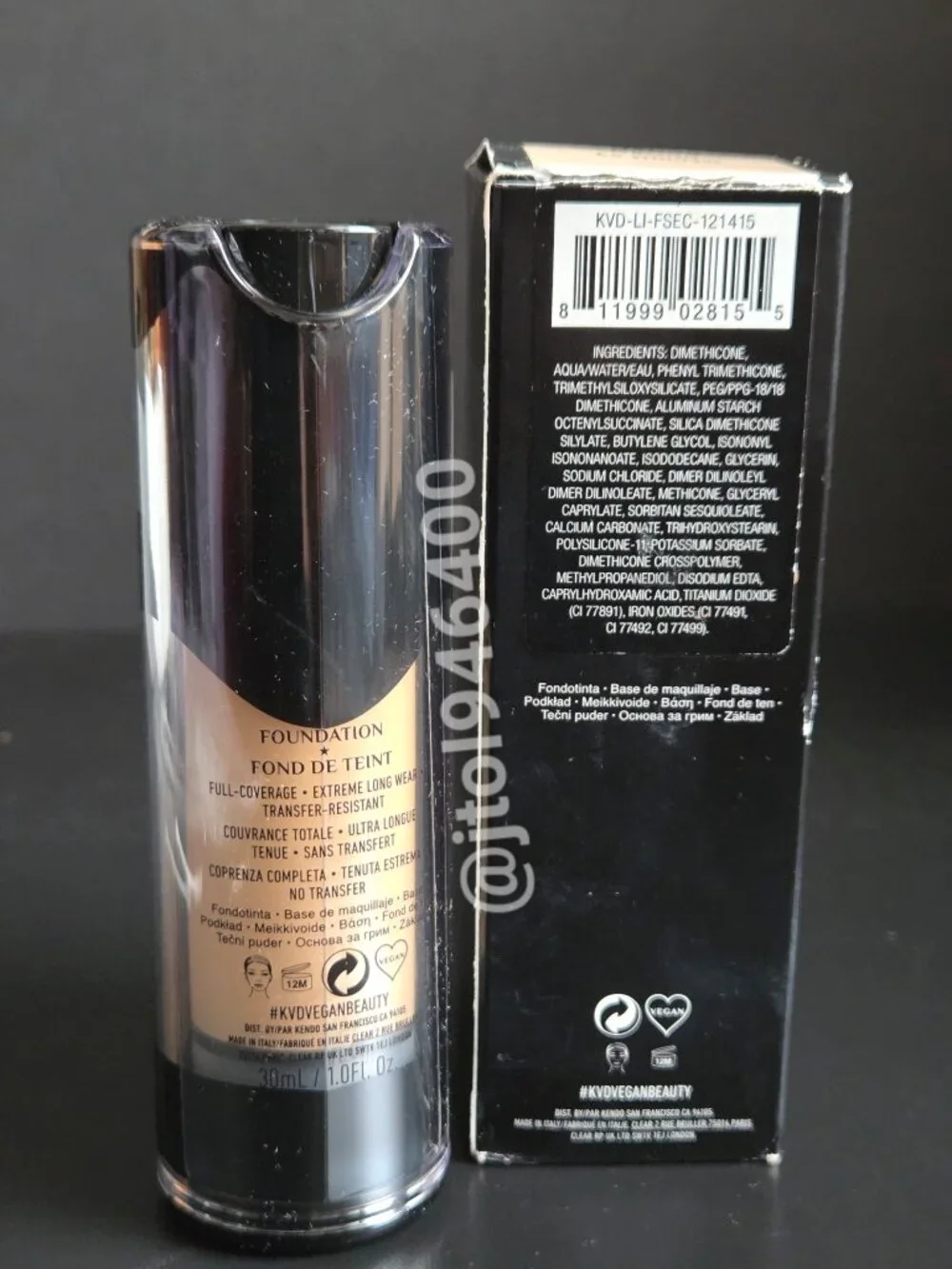 Kat Von D Medium 53 Neutral Lock It Foundation